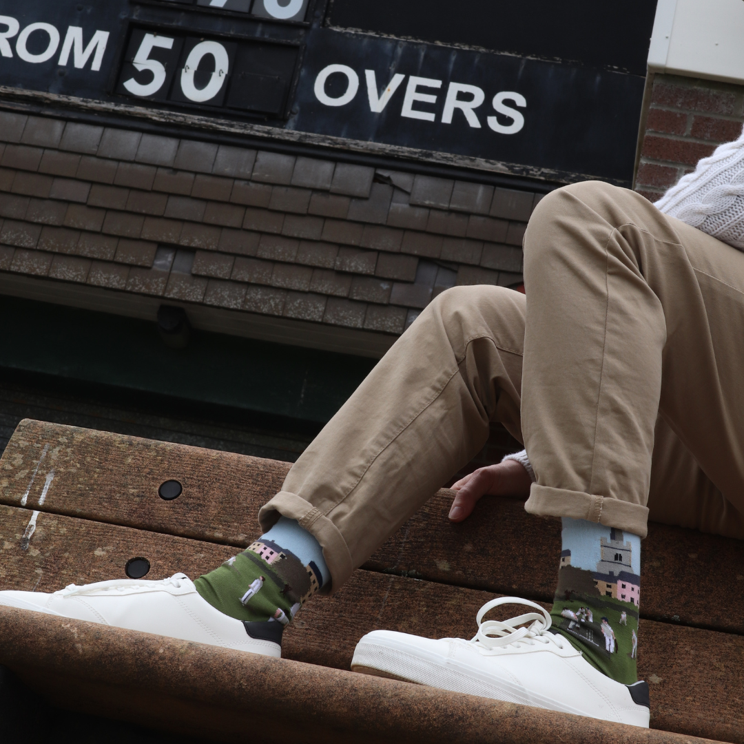 Men's Cricket Themed Cotton Athletic Socks - Comfortable & Breathable for Sports, Casual Wear & Everyday Use