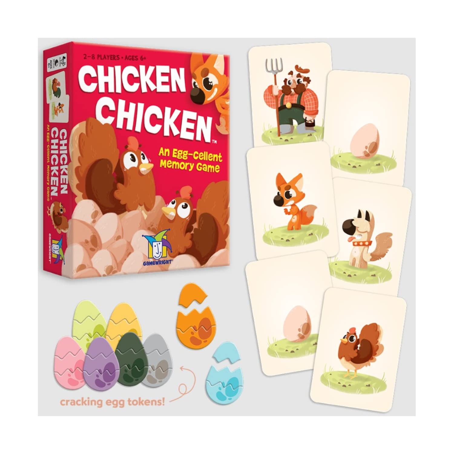 Gamewright Chicken Chicken - Fun Memory Card Game for Kids & Families | Perfect for Parties, Travel & Indoor Activities