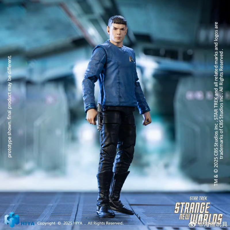 Pre Order 1/18 HIYA 4-Inch Action Figure - Exquisite Mini Series Star Trek Strange New Worlds Spock Collectible Toy for Display & Play | Perfect for Fans, Collectors & Sci-Fi Enthusiasts
