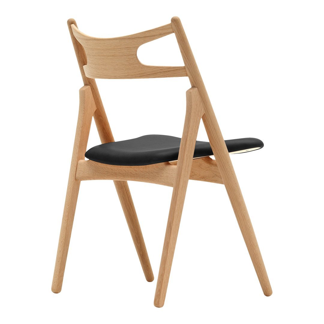 CH29P Sawbuck Chair - Solid Wood Dining Chair for Kitchen & Dining Room - Modern Scandinavian Design for Home & Office Use