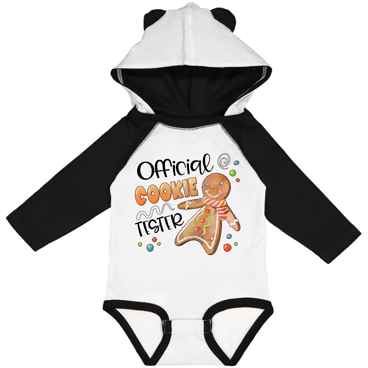 Inktastic Official Cookie Tester Cute Gingerbread Long Sleeve Baby Bodysuit - Perfect for Christmas Photos, Holiday Parties & Family Gatherings