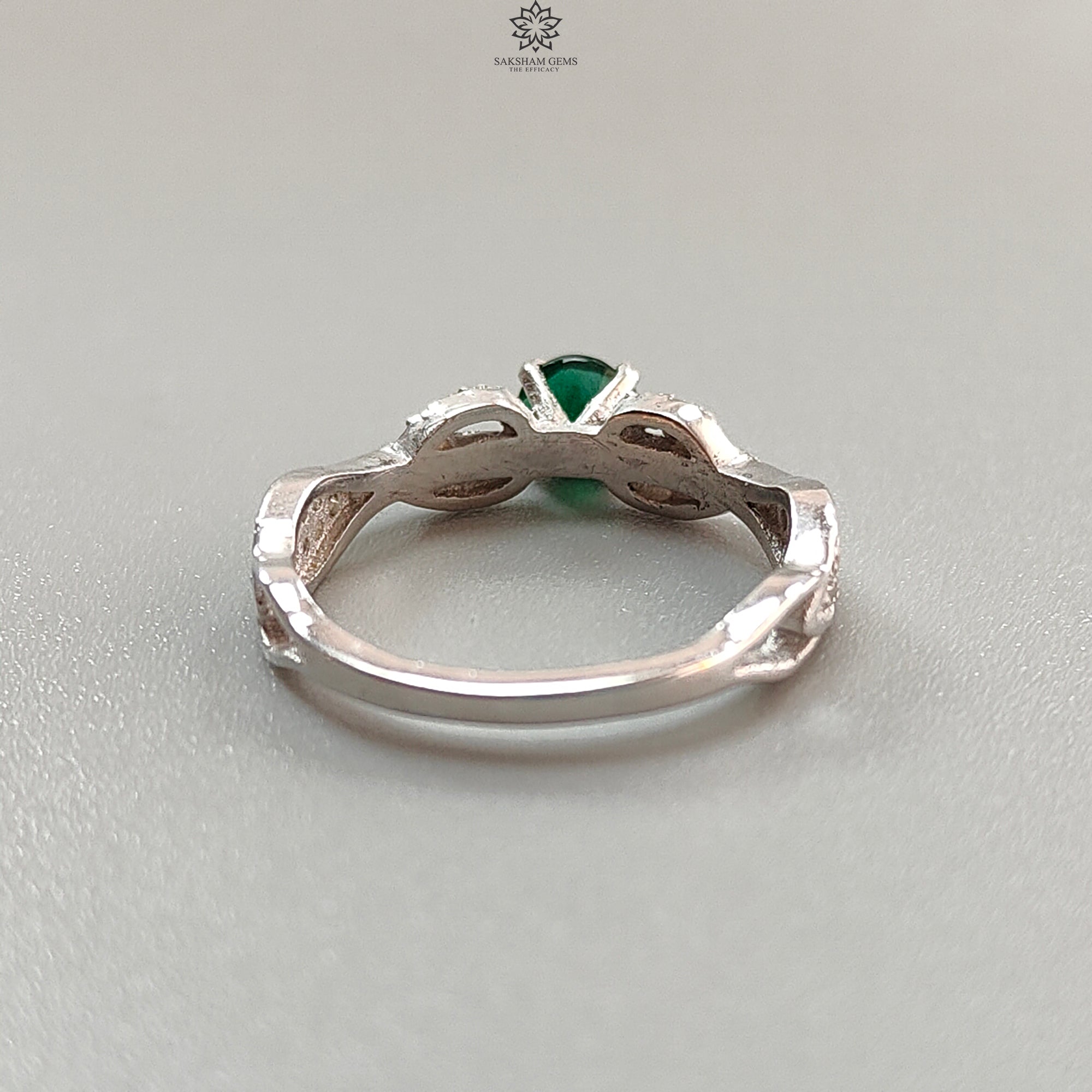 Natural Untreated Emerald Faceted Silver Ring - 2.19gms Round Cut 925 Sterling Silver Prong Set Ring Size 6.5 US | Elegant Jewelry Gift for Women, Anniversary & Special Occasions
