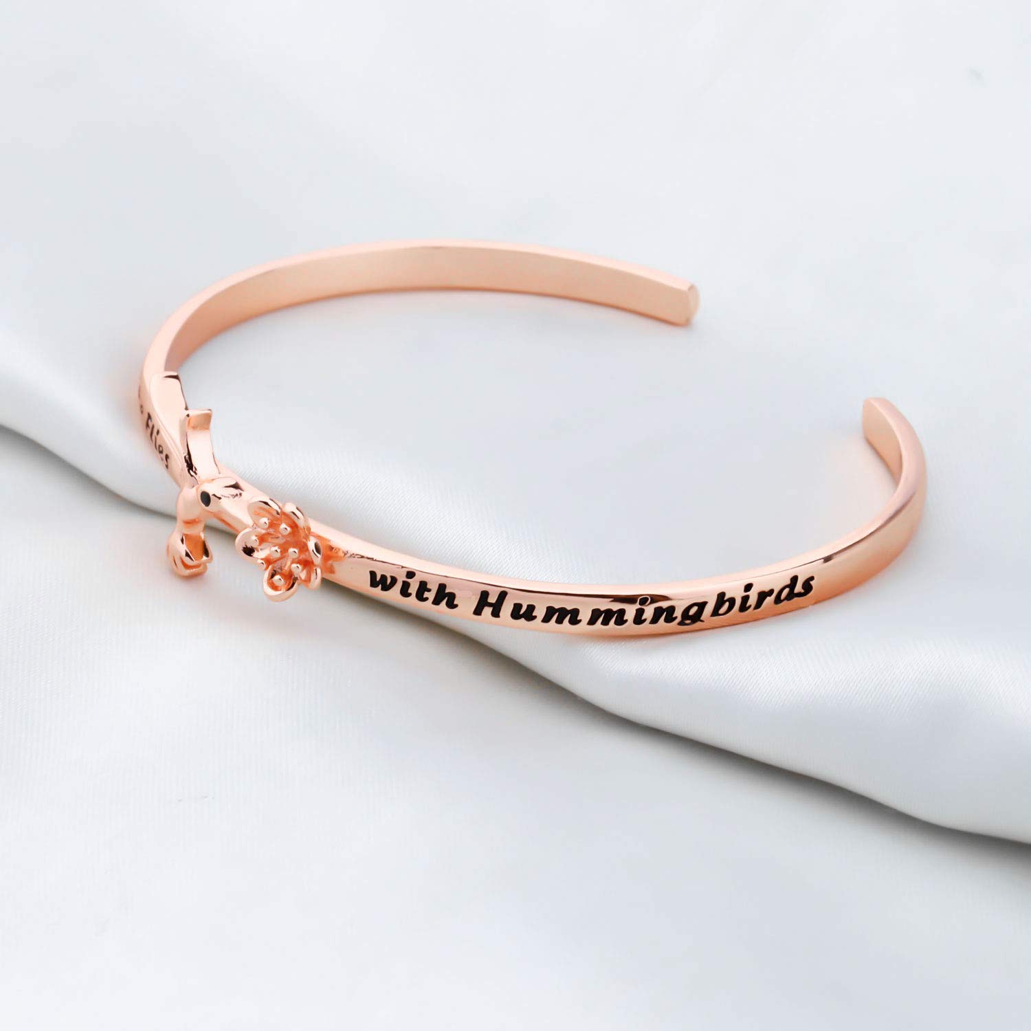 Hummingbird Memorial Bracelet - Sympathy Gift for Her - Bereavement Jewelry for Comfort & Healing