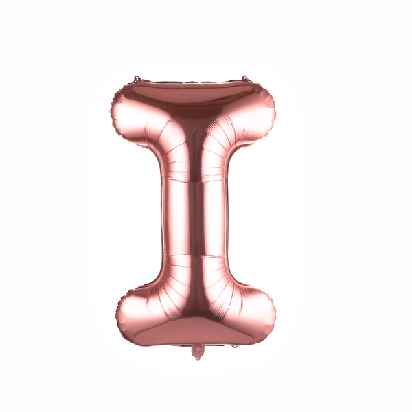 Balloonify Rose Gold Mylar Letter I Balloon - 40 Inch Large Foil Balloon for Birthday Party Decorations, Wedding, Anniversary & Baby Shower Celebrations