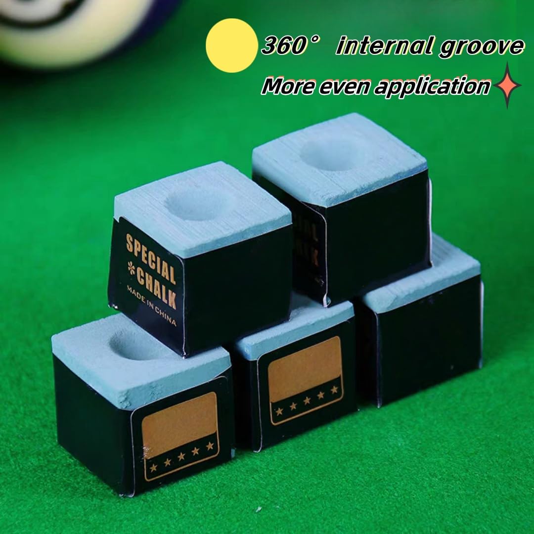 **IATAHI Premium Blue Pool Chalk Box - 12 Pieces, Non-Slip Billiard Cue Chalk for Smooth Shots - Perfect for Pool Tables, Bars, and Professional Tournaments**