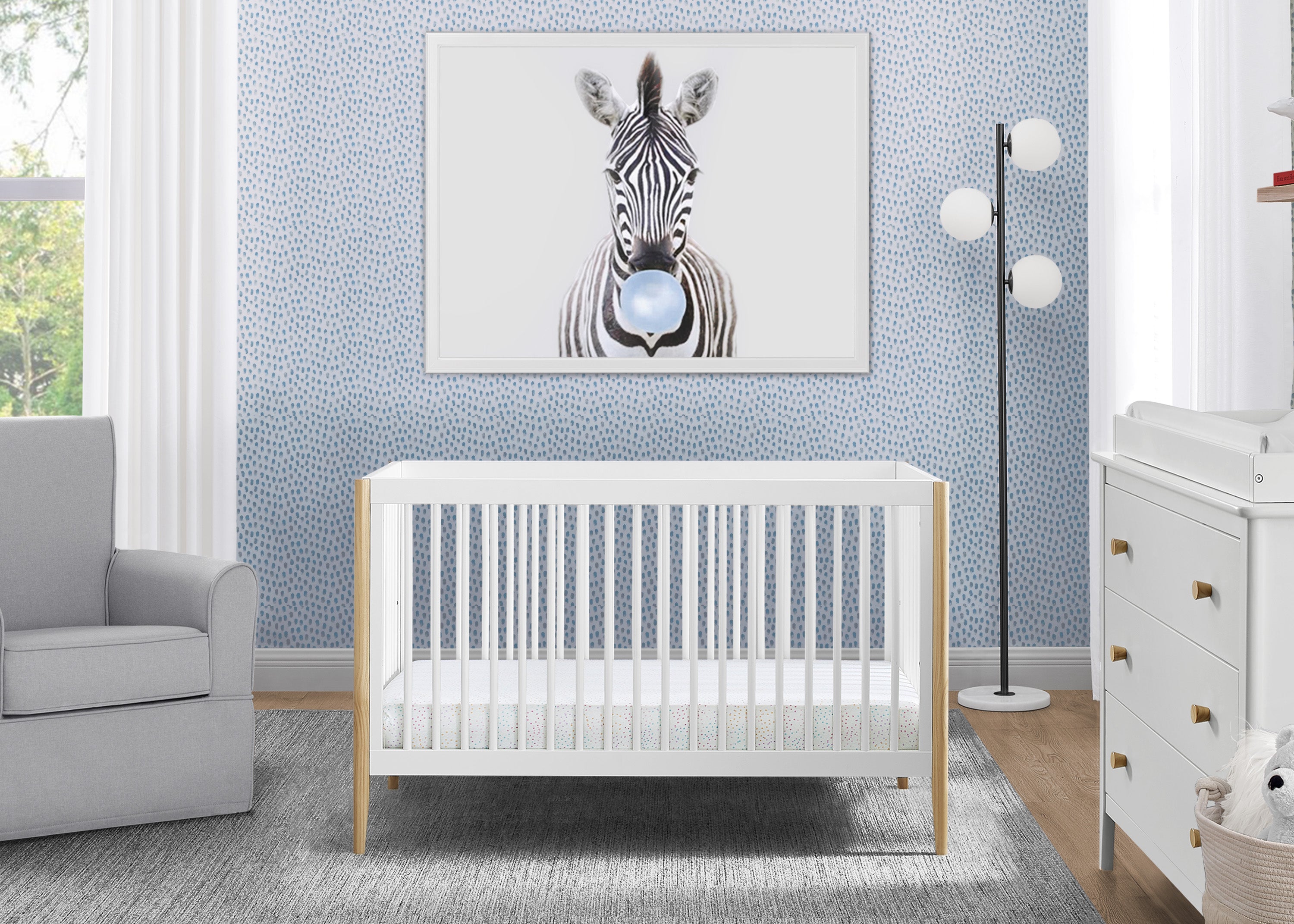 Casey 6-in-1 Convertible Baby Crib - Toddler Bed, Daybed & Full-Size Bed - Safe Nursery Furniture for Newborn to Adult - Perfect for Nursery, Bedroom & Guest Room