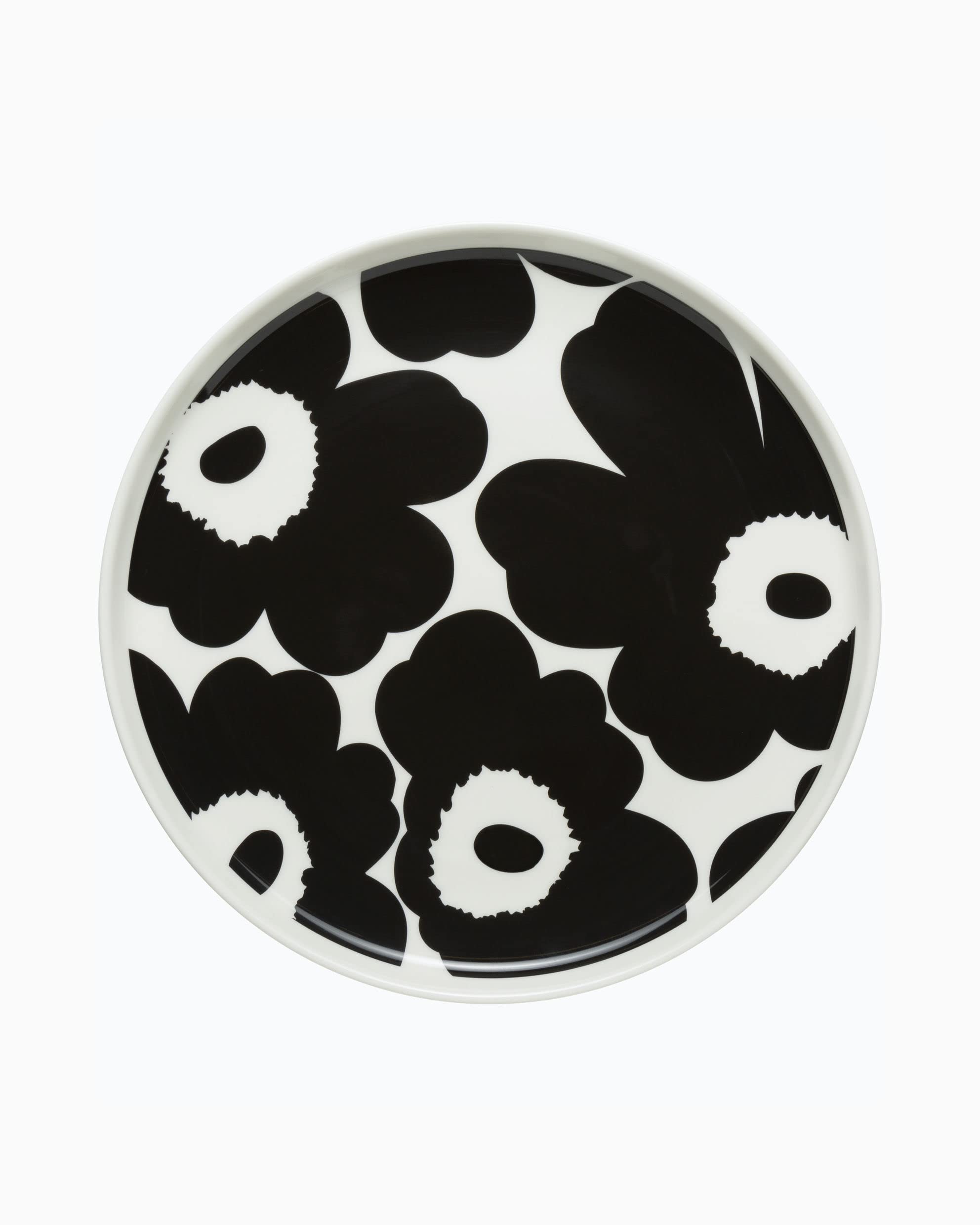 Marimekko Unikko Oiva 4-Piece Stoneware Breakfast Set - Coffee Mugs & Salad Plates for Brunch, Kitchen Decor & Gift Giving