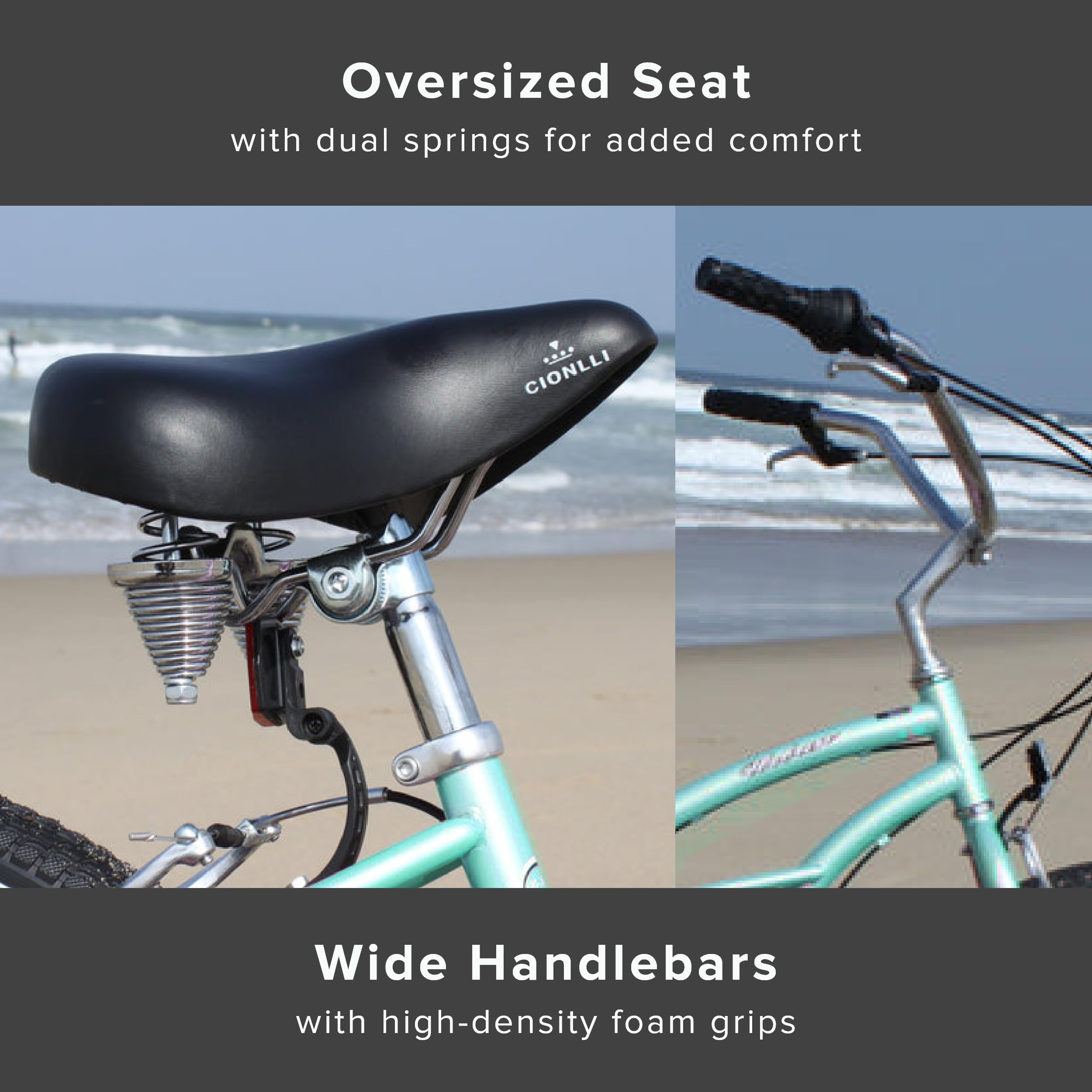 Firmstrong Urban Lady Beach Cruiser Bicycle - Comfortable Women's Cruiser Bike for Leisure Riding, Beach & City Commuting