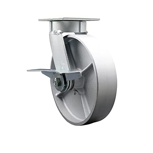 Swivel - Side Lock Brake - Silver