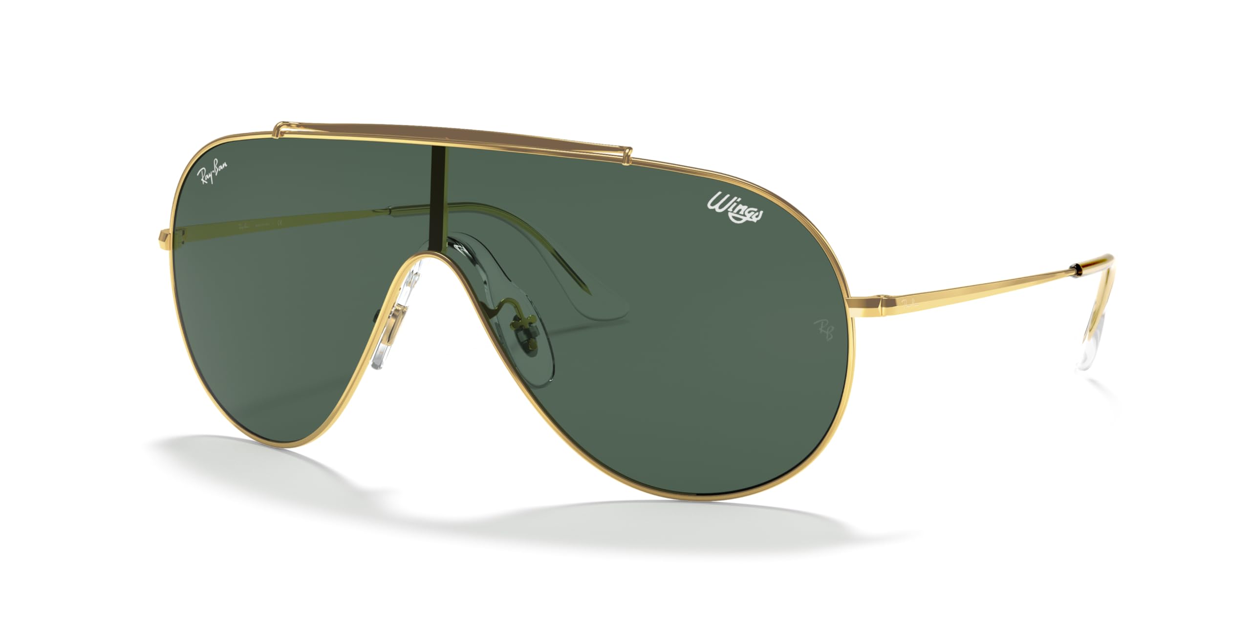 Ray-Ban RB3597 Wings Shield Polarized Sunglasses for Men & Women - UV Protection, Stylish Aviator Design for Driving, Outdoor Sports & Travel