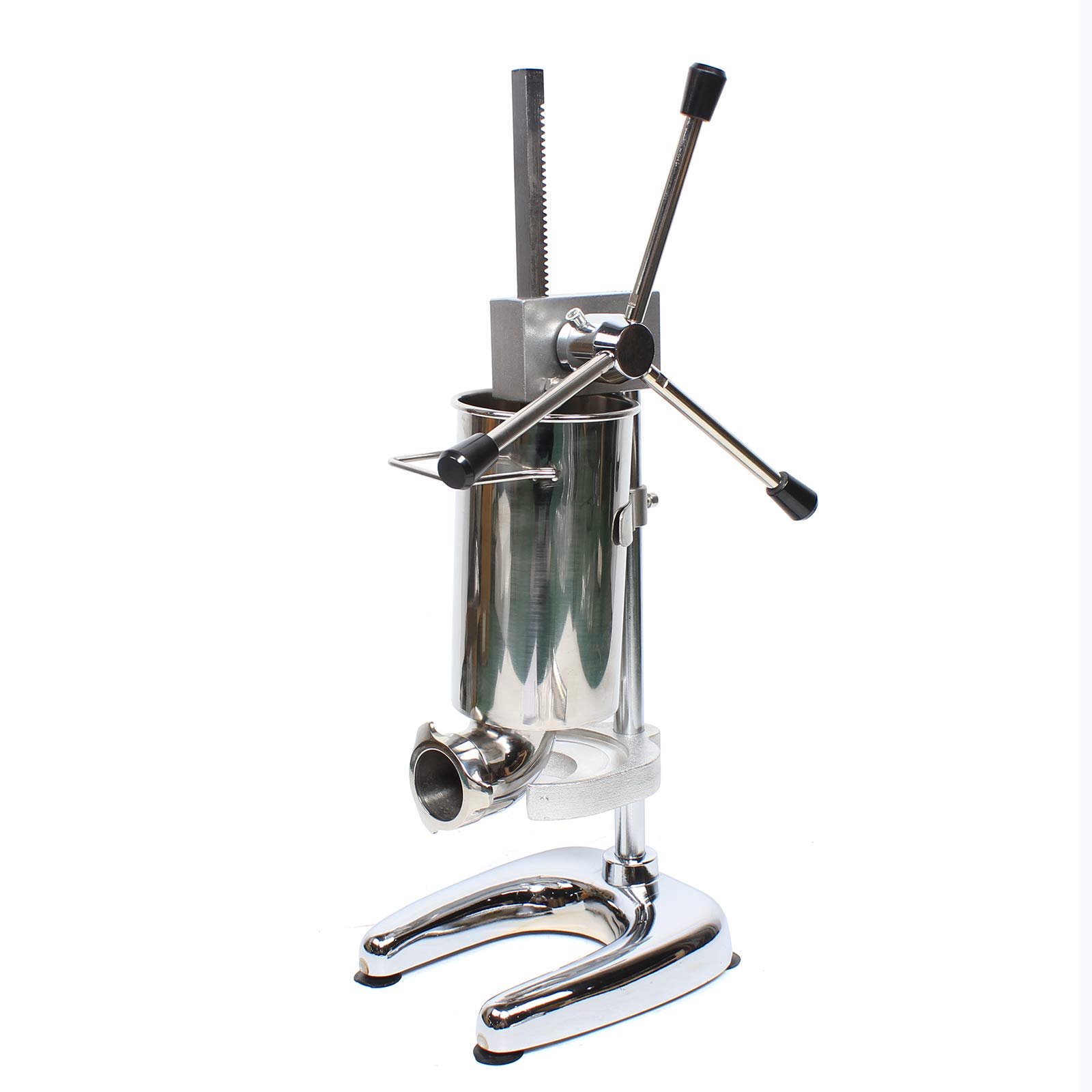 2L Vertical Sausage Stuffer Machine - Manual Stainless Steel Sausage Maker with 4 Funnel Attachments | Easy to Clean & Durable | Perfect for Home Kitchen, Butcher Shop & Sausage Making Business