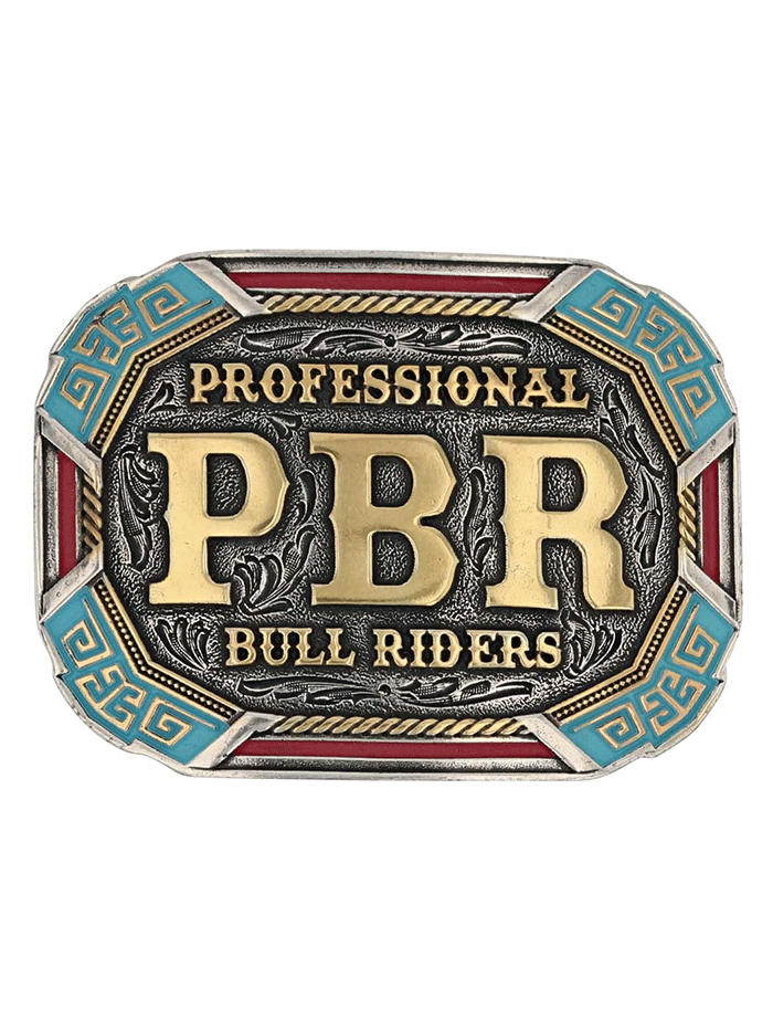 Montana Silversmiths PBR939 PBR Vibrant Riders Belt Buckle - Western Style Rodeo Cowboy Belt Accessory for Bull Riding & Country Fashion