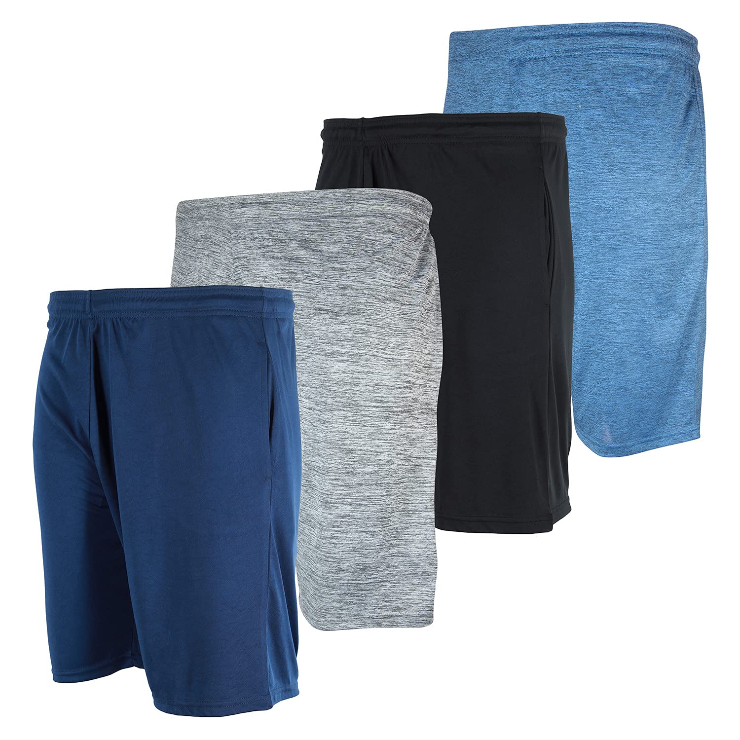 High Energy Men's Basketball Shorts 4-Pack - Breathable, Quick-Dry Athletic Shorts for Sports, Fitness & Workouts - Perfect for Gym, Running & Casual Wear