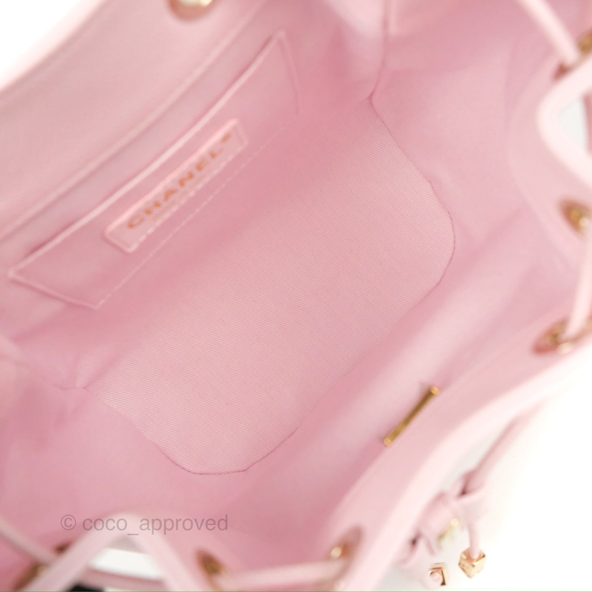 Chanel Business Affinity Drawstring Bucket Bag in Light Pink Caviar Leather with Gold Hardware - Perfect for Work, Travel & Everyday Luxury