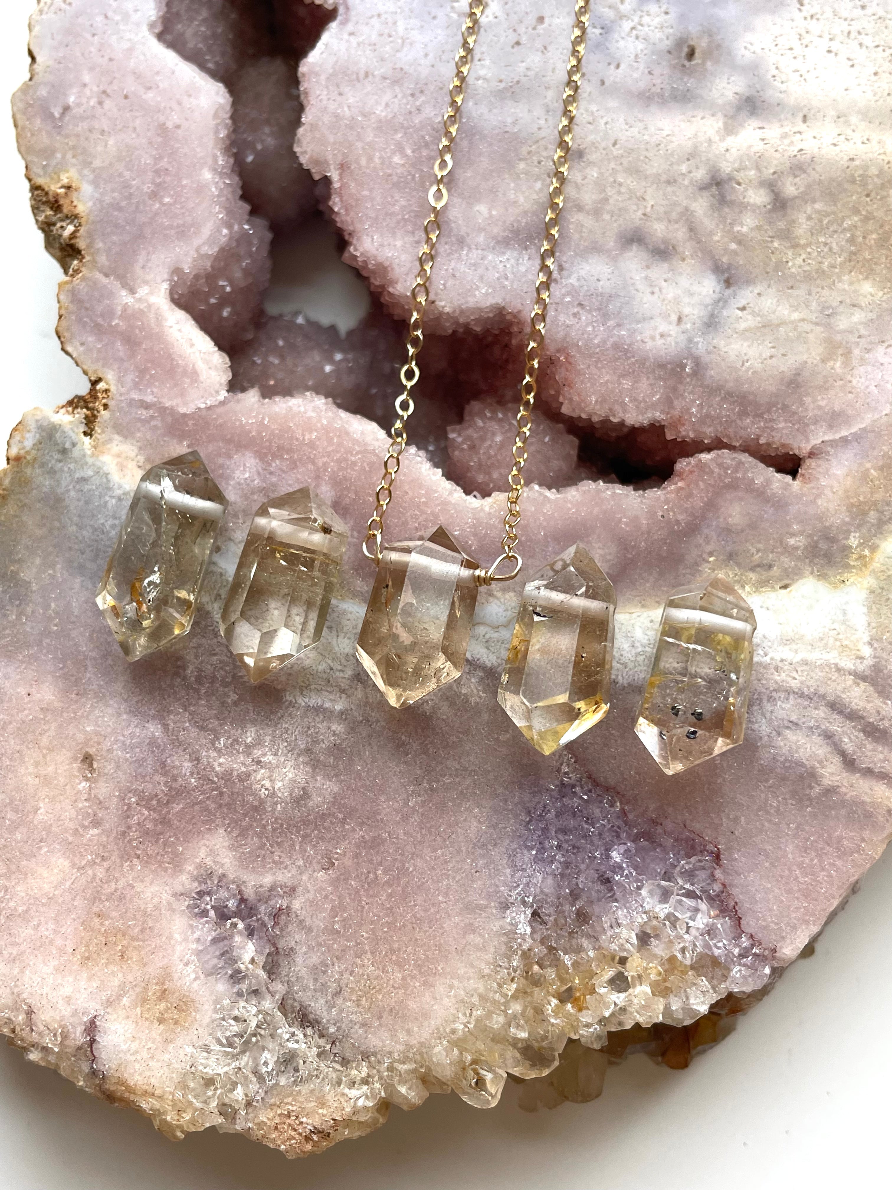 Imperial Champagne Topaz Crystal Pendant Necklace - Sterling Silver or 14K Gold Plated - Elegant Gift for Women, Birthday, Anniversary & Special Occasions