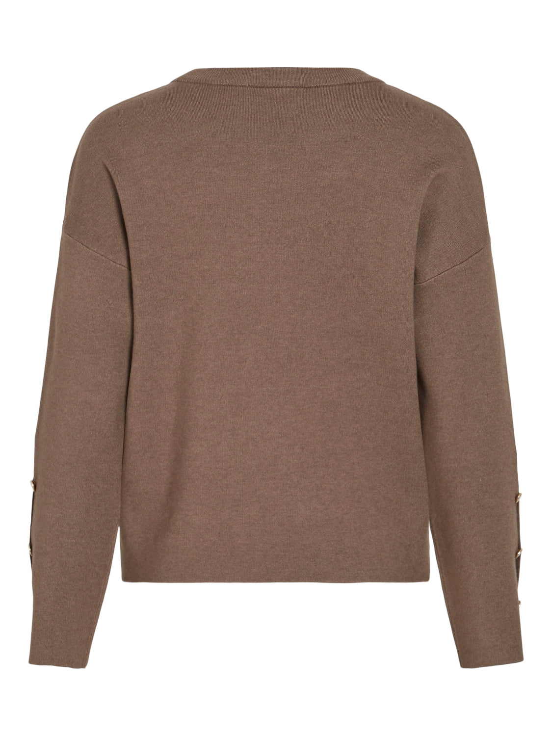 Cassie Knit Top for Women - Soft & Comfortable Dark Natural Melange Sweater - Perfect for Casual Wear, Office Outfits & Fall Layering