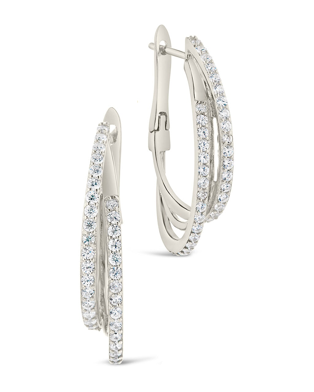 Stylish Kyle CZ Hoop Earrings for Women - Sparkling Cubic Zirconia Gold Plated Dangle Earrings - Perfect for Parties, Weddings & Everyday Wear
