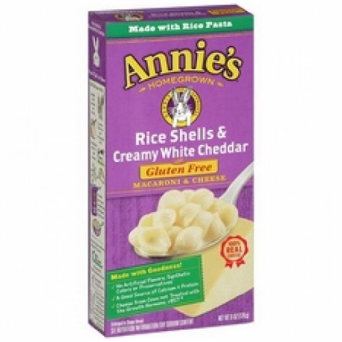 Annie's Gluten Free Rice Shells & Creamy White Cheddar Mac and Cheese (12 Pack, 6 Oz Boxes) - Quick & Easy Lunch, Kids Meal, or Comfort Food Dinner