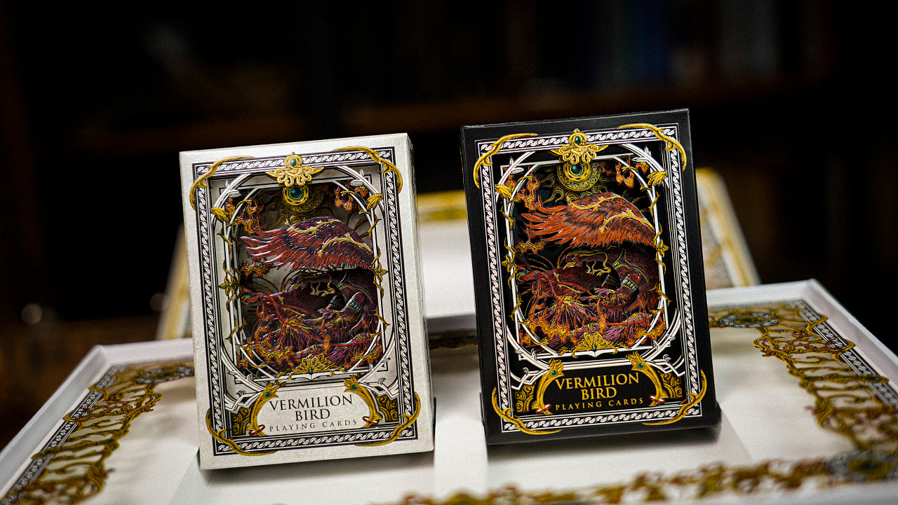 Vermilion Bird Luxury Playing Cards - Premium Quality Poker Cards for Magic Tricks, Cardistry & Casino Games - Perfect for Parties, Poker Nights & Collectors