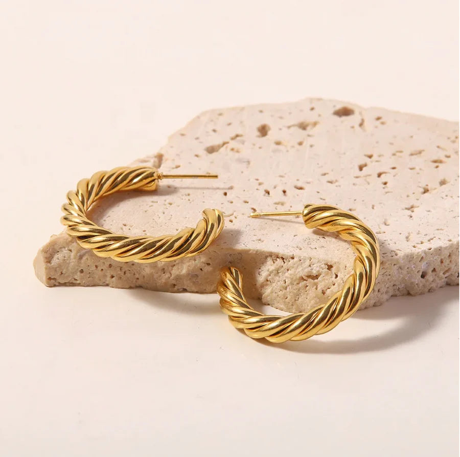 Allessandra Gold Earrings for Women - Elegant Dangle Hoop Earrings for Party, Wedding & Everyday Wear
