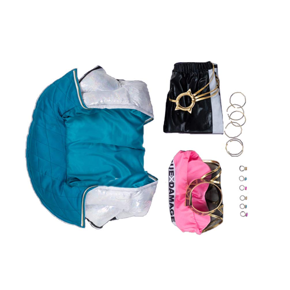 Anime Qiyana Cosplay Costume Jacket Outfit Full Set - League of Legends LOL Character Costume for Halloween, Cosplay Events & Anime Conventions