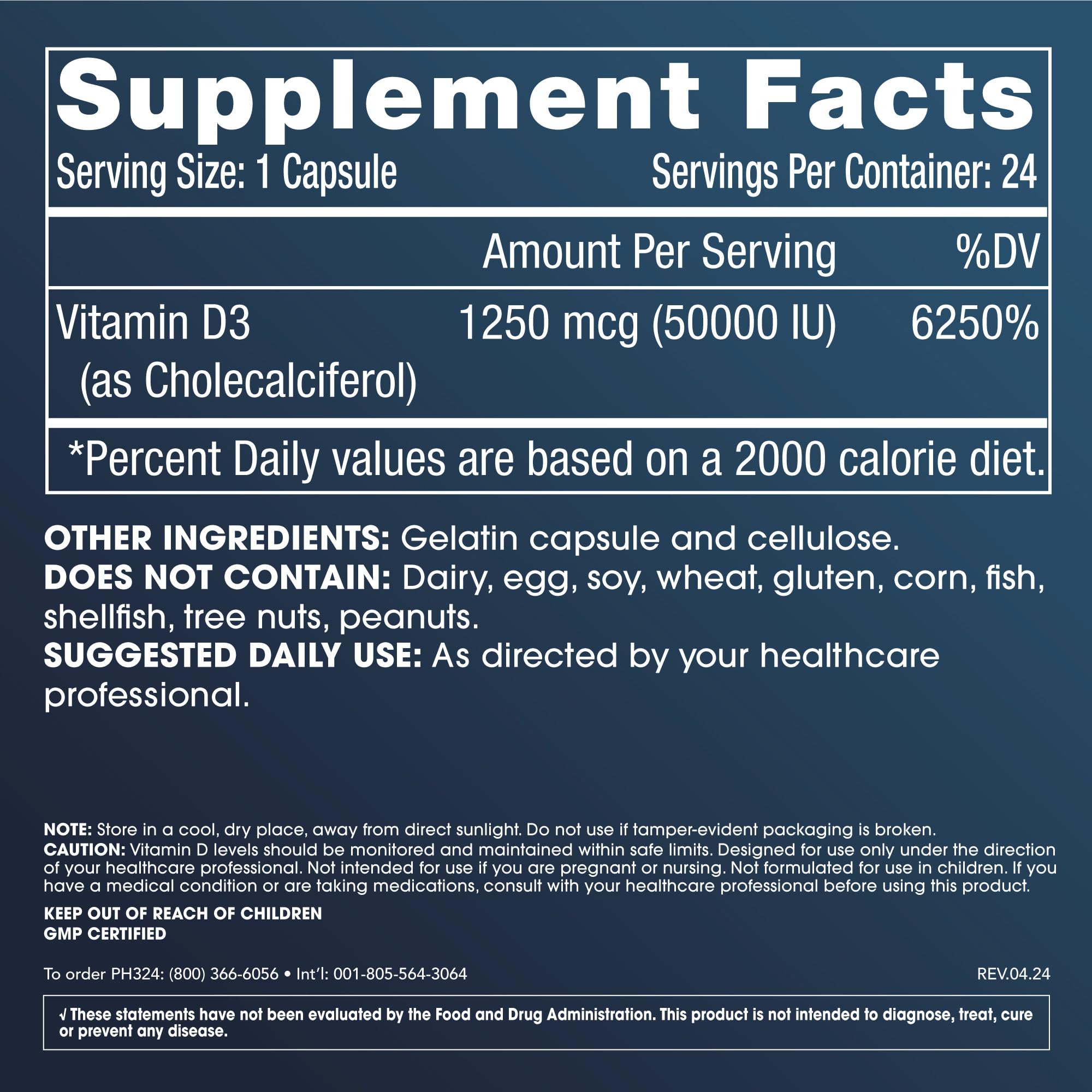 ProHealth Vitamin D3 Extreme (50,000 IU, 24 Capsules) - High Potency Bone & Immune Support Supplement | Gluten Free, Soy Free | Supports Healthy Bones, Teeth & Immune Function | Ideal for Low Sunlight Areas & Winter Months