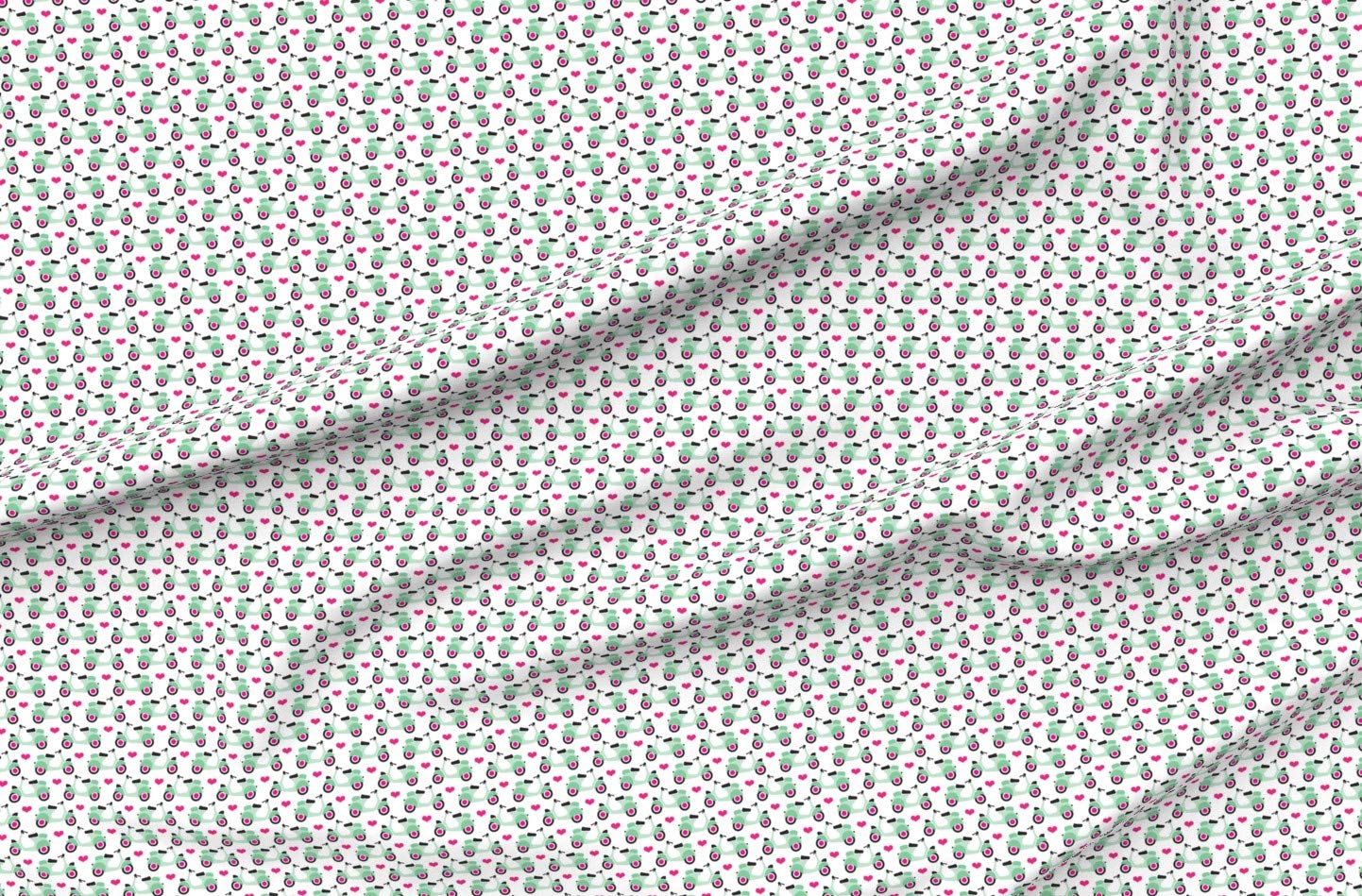 Romantic Retro Travel Mint Pastel Vintage Italy Printed Velvet Fabric by The Yard - Upholstery, Home Decor & Apparel Fabric for Sofas, Curtains and DIY Crafts | Spoonflower Premium Fabric