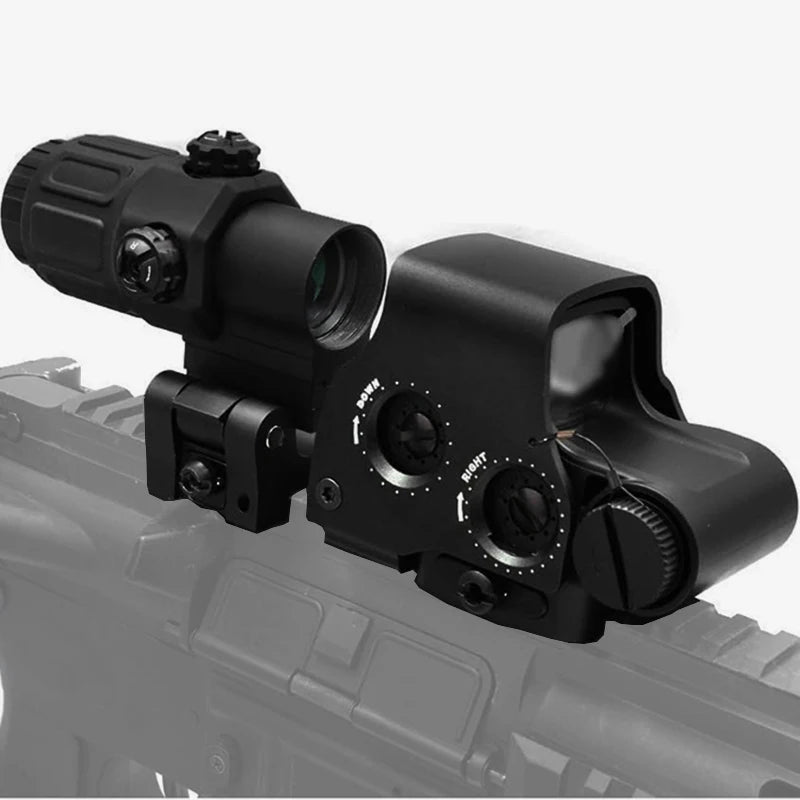 G33+558 Holographic Collimator Sight with Quick Detach Side Mount | 553 Reflex Red Dot Scope for Hunting & Tactical Shooting | Perfect for AR15, Rifle, and Outdoor Adventures