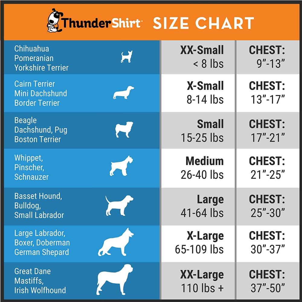 ThunderShirt Anxiety Jacket for Dogs - Calming Vest with Reflective Strips for Small Dogs - Perfect for Thunderstorms, Fireworks & Travel Anxiety Relief