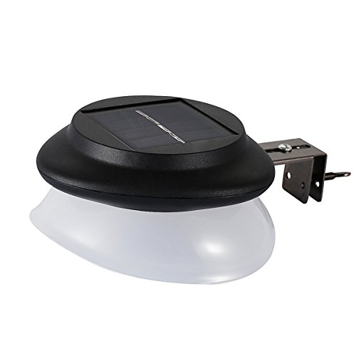 9 LED Solar Gutter Lights Outdoor - Super Bright Waterproof Wireless Security Lights for Garden, Wall, Yard, Deck - Perfect for Pathway, Patio & Landscape Lighting