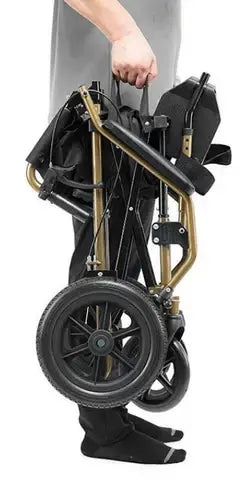 CalCare Ultra Light Foldable Travel Wheelchair - Portable Mobility Aid for Seniors & Disabled - Perfect for Airports, Shopping & Outdoor Adventures