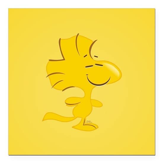 Peanuts Emoji Woodstock 3x3 Inch Square Car Magnet - Funny Snoopy & Woodstock Bumper Sticker for Cars, Trucks, Laptops - Perfect for Fans of Charles Schulz Comics | Great for Road Trips, Gifts & Collectibles