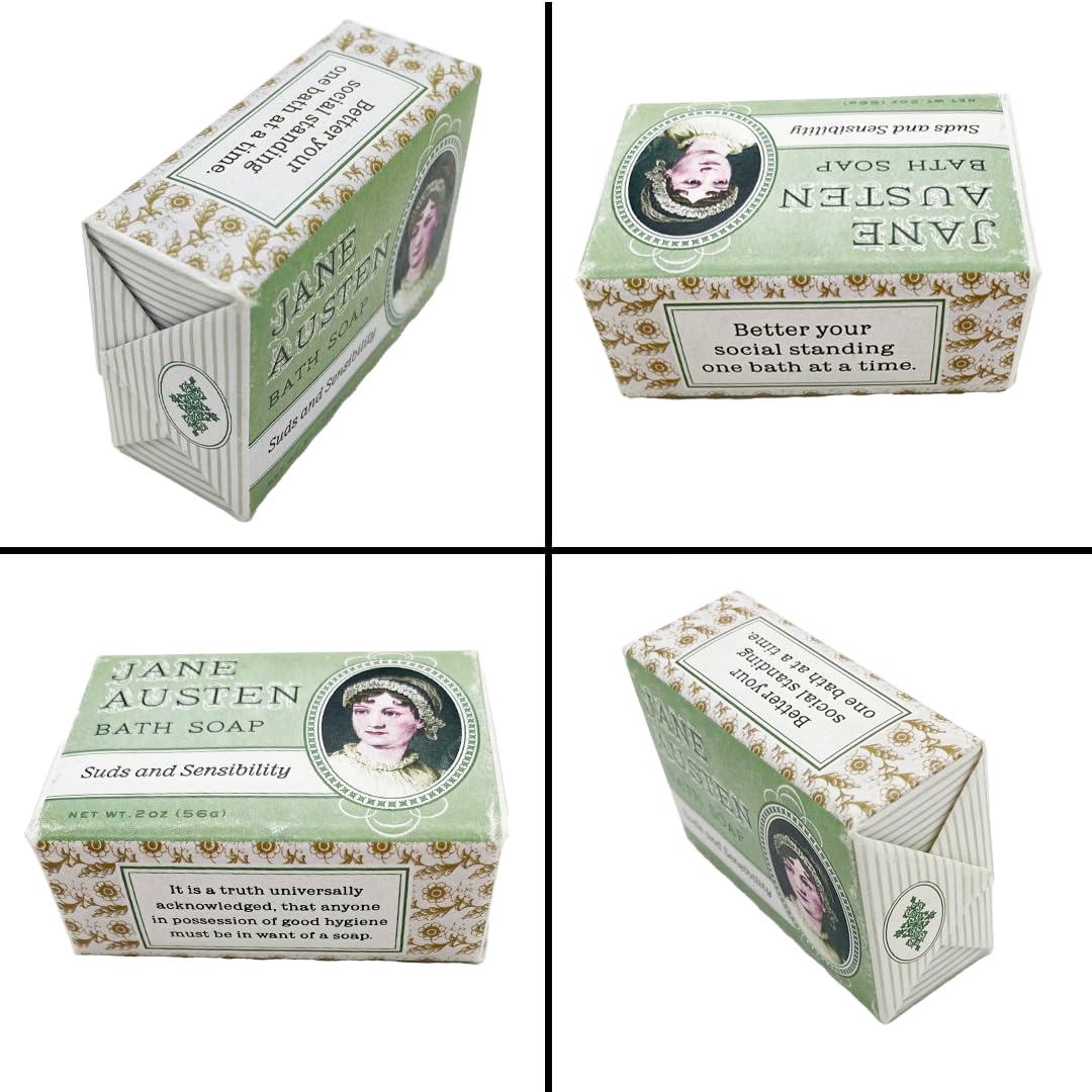Jane Austen Inspired Handmade Bath Soap - Natural Luxury Soap Bar Made in USA - Perfect for Gifts, Relaxation & Literary Lovers