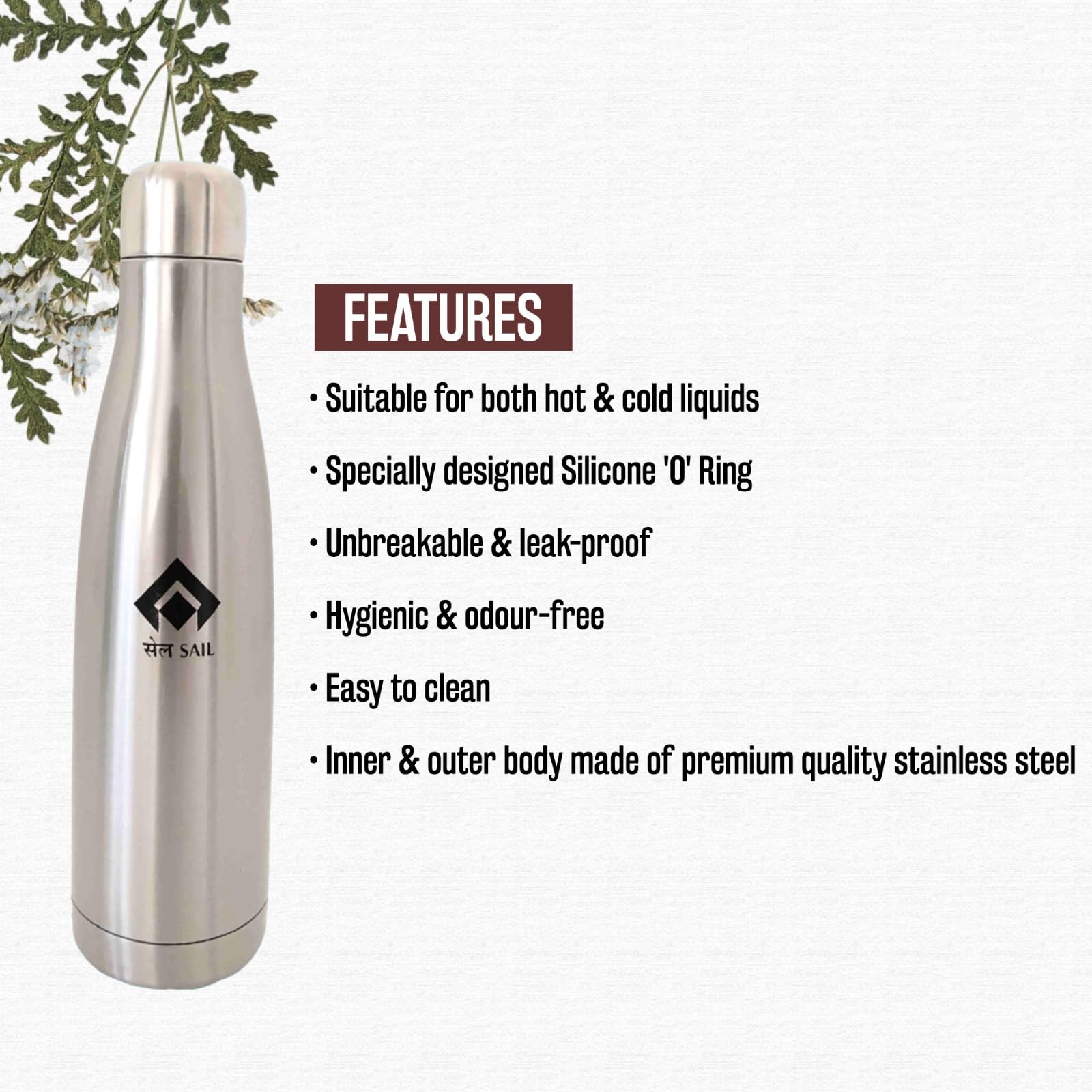 Steel Vacuum Flask Set - 350ml for Travel & Outdoors