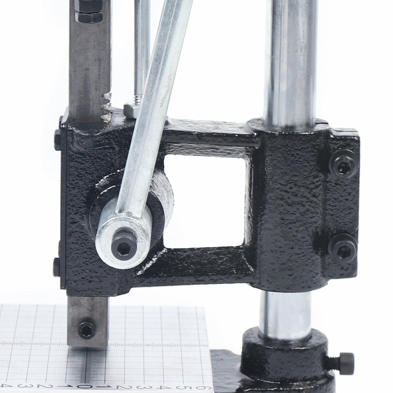 Fetcoi Manual Leather Hole Punch & Imprinting Machine with PP Plate, Aluminum Plate & Scale Plate - Leather Craft Tool for DIY Artists & Handmade Projects | Perfect for Leatherworking, Belt Making & Wallet Crafting