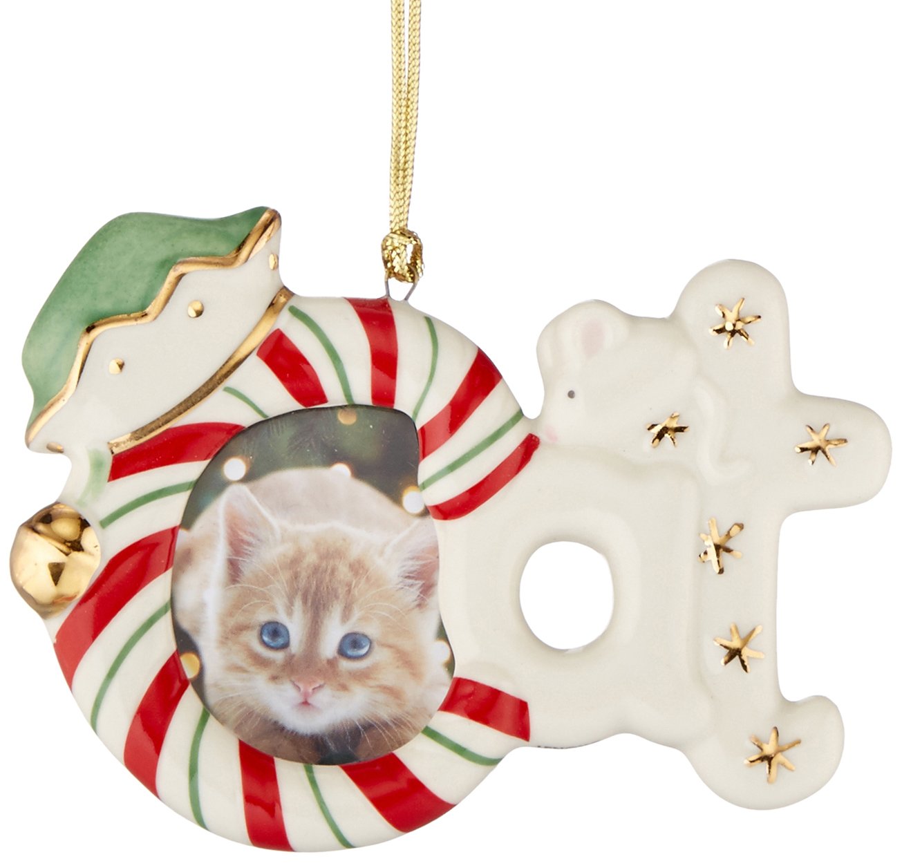Lenox 3-Inch Cat Frame Ornament & Magnet - Perfect for Christmas Tree Decor, Fridge Magnets, and Gift Giving