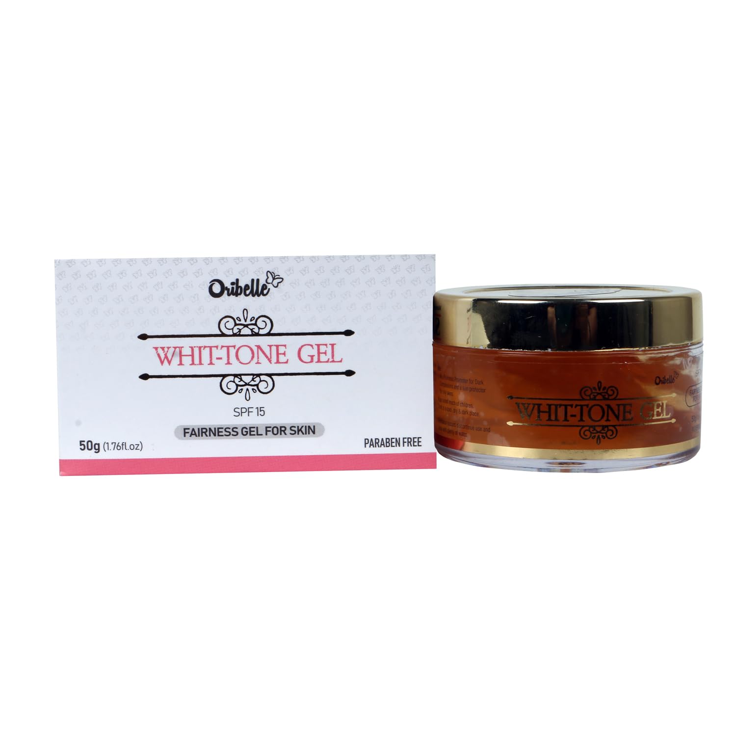 Oribelle White Tone Gel SPF15 Fairness Gel for Women - Skin Brightening & Sun Protection (50g) | Daily Moisturizer for Glowing, Even Skin Tone