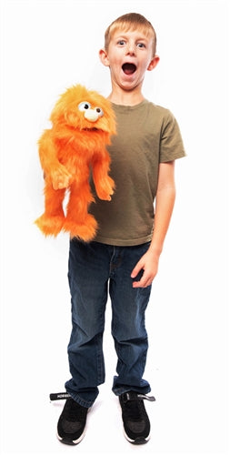 Marley Orange Monster Small 36cm Hand Puppet for Kids - Interactive Storytelling Toy for Puppet Shows, Classroom Activities & Imaginative Play (Code 42)