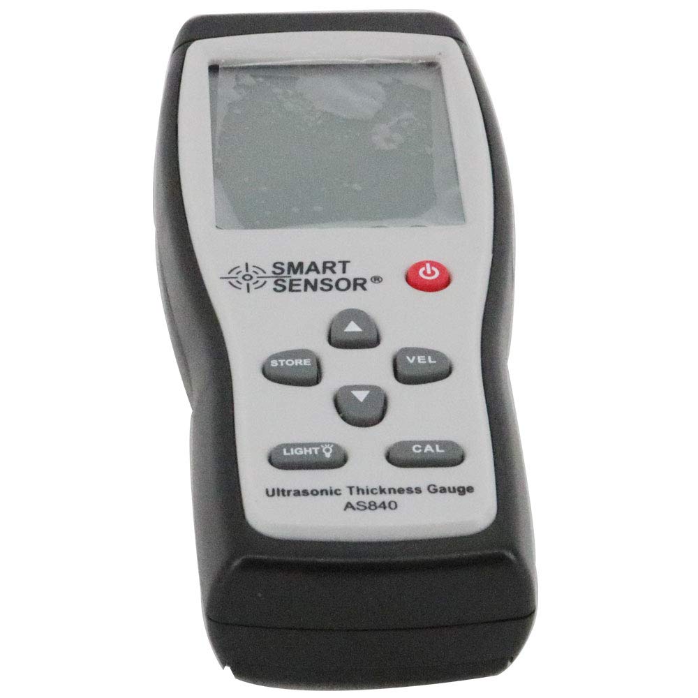AS840 Digital Ultrasonic Thickness Gauge Tester Meter 1.2-225mm (0.05-8.86in) with 1000-9999m/s Velocity - Precision Metal, Plastic, Glass Thickness Measurement for Industrial, Marine, and Automotive Inspection