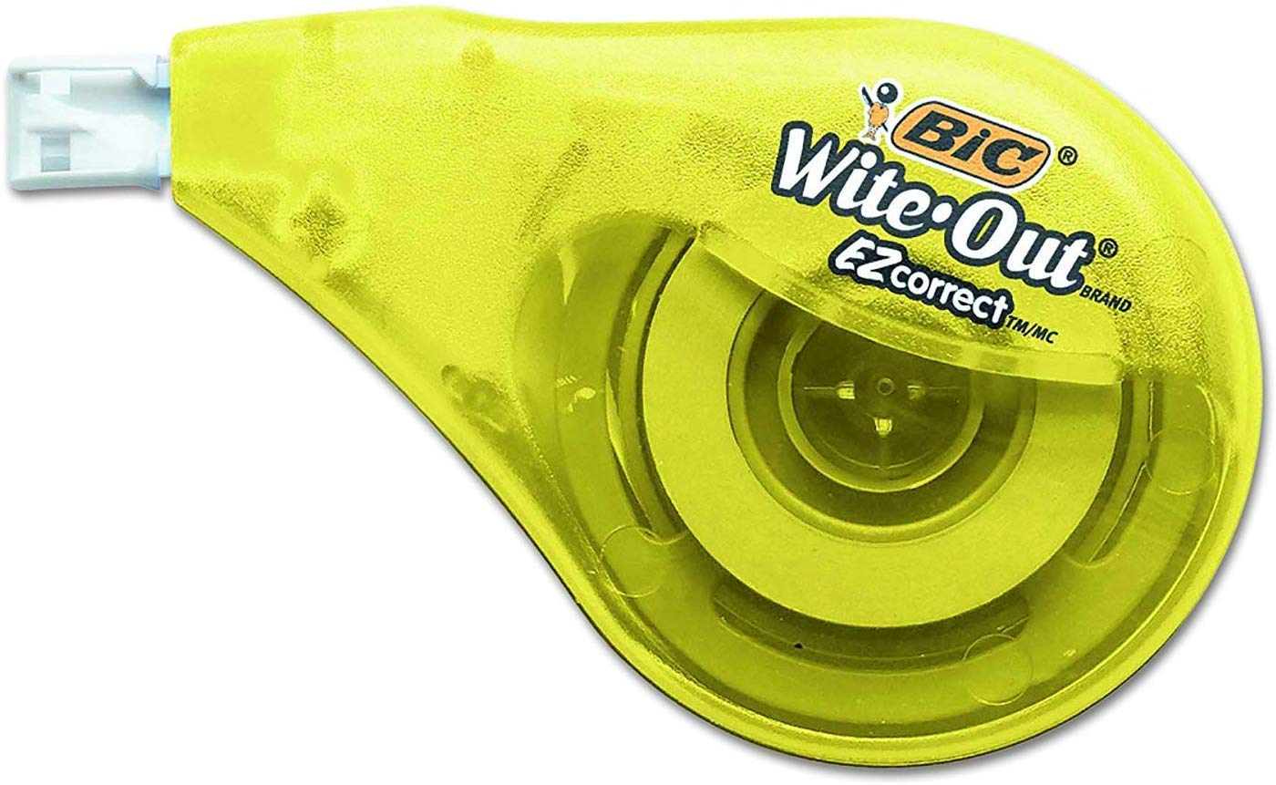 BIC Wite-Out EZ Correct Correction Tape - Quick Dry White Tape for Paper Errors, Office & School Supplies (Great for Homework, Documents & Craft Projects)