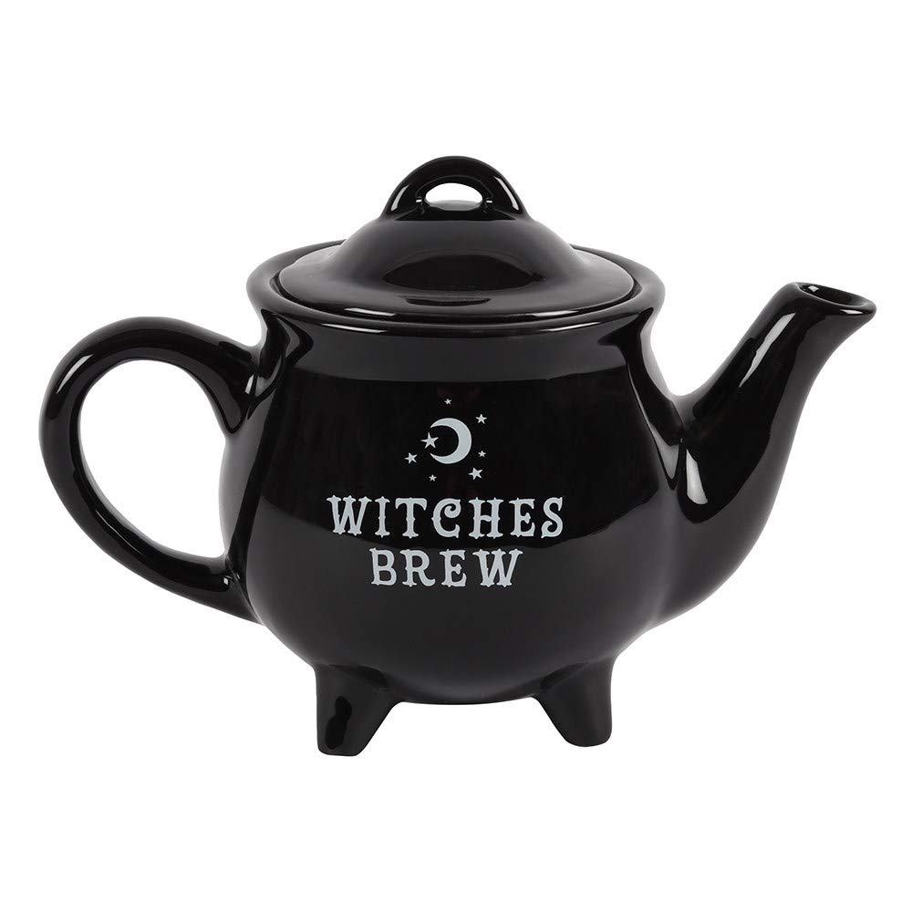 Witches Brew Ceramic Black Tea Pot - Handcrafted Gothic Teapot for Loose Leaf Tea | Perfect for Halloween, Gothic Decor & Tea Parties