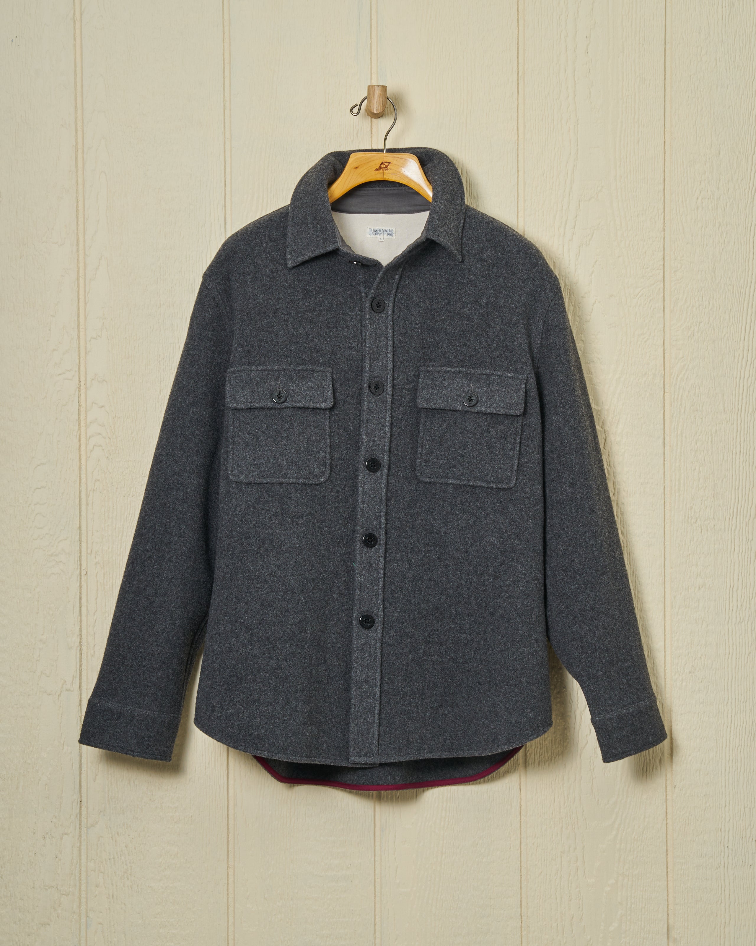 Premium CPO Shirt Jacket - Charcoal Wool Blend for Men | Warm & Stylish Layering for Outdoor Adventures & Casual Wear