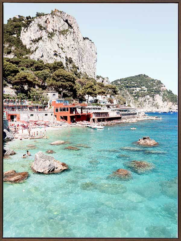 Capri Island Canvas Art Print - Stunning Coastal Wall Decor for Living Room, Bedroom & Office - Perfect Gift for Home & Travel Lovers