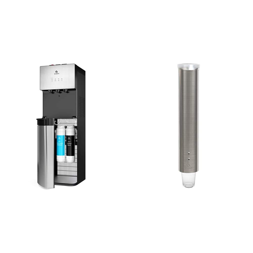 Avalon A5 Bottleless Water Cooler Dispenser with Self-Cleaning Function - NSF/UL Certified Stainless Steel Countertop Water Dispenser for Home & Office Use - Includes Adjustable Pull-Type Cup Dispenser