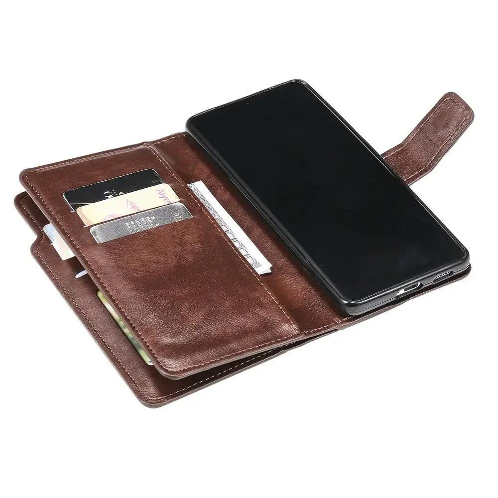 Samsung Galaxy S24 Flip Wallet Book Leather Case - Premium Protective Cover with Card Slots for Daily Use & Travel