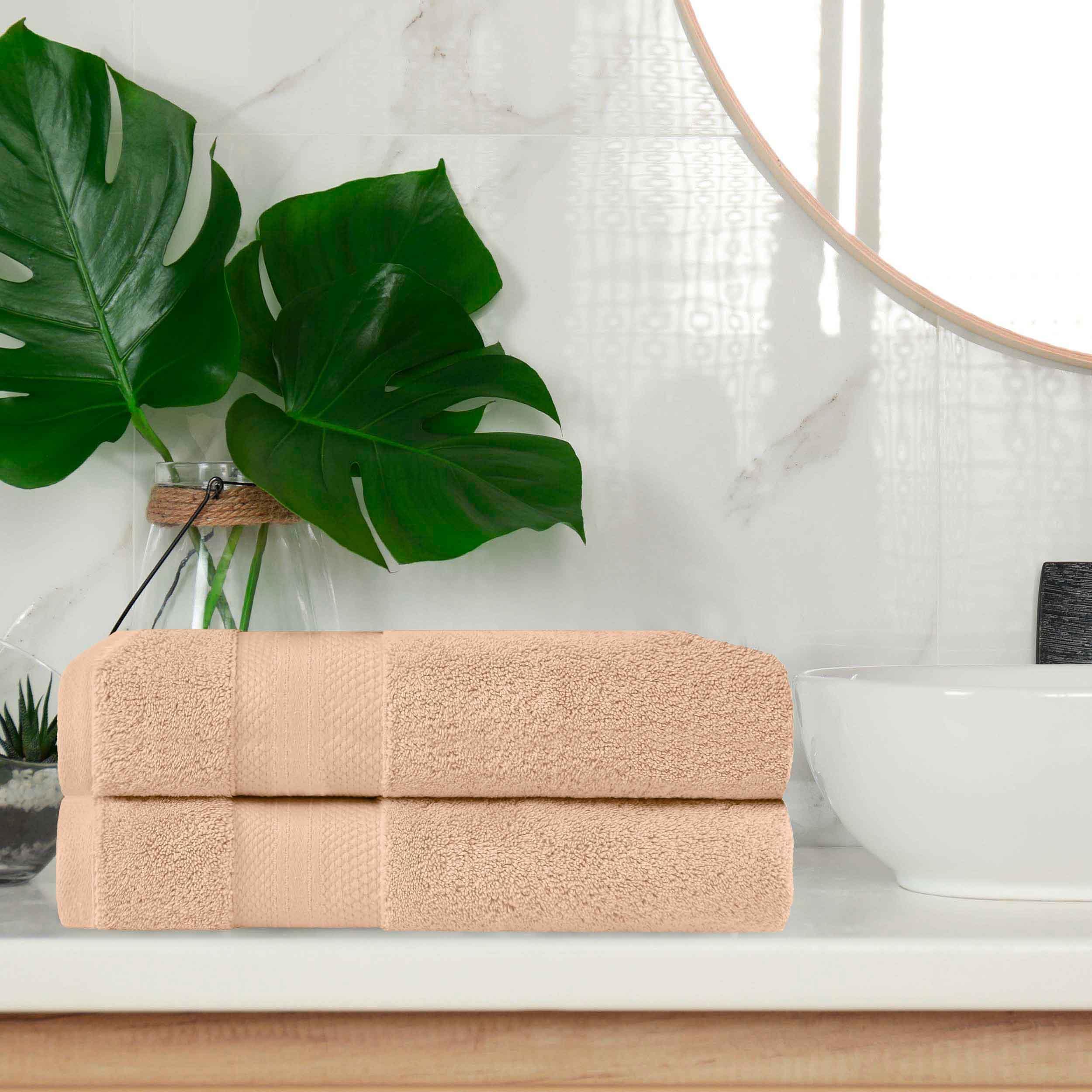 Premium 2-Piece Turkish Cotton Bath Towel Set - Ultra Soft, Highly Absorbent & Quick-Drying - Perfect for Spa, Bathroom & Luxury Home Use