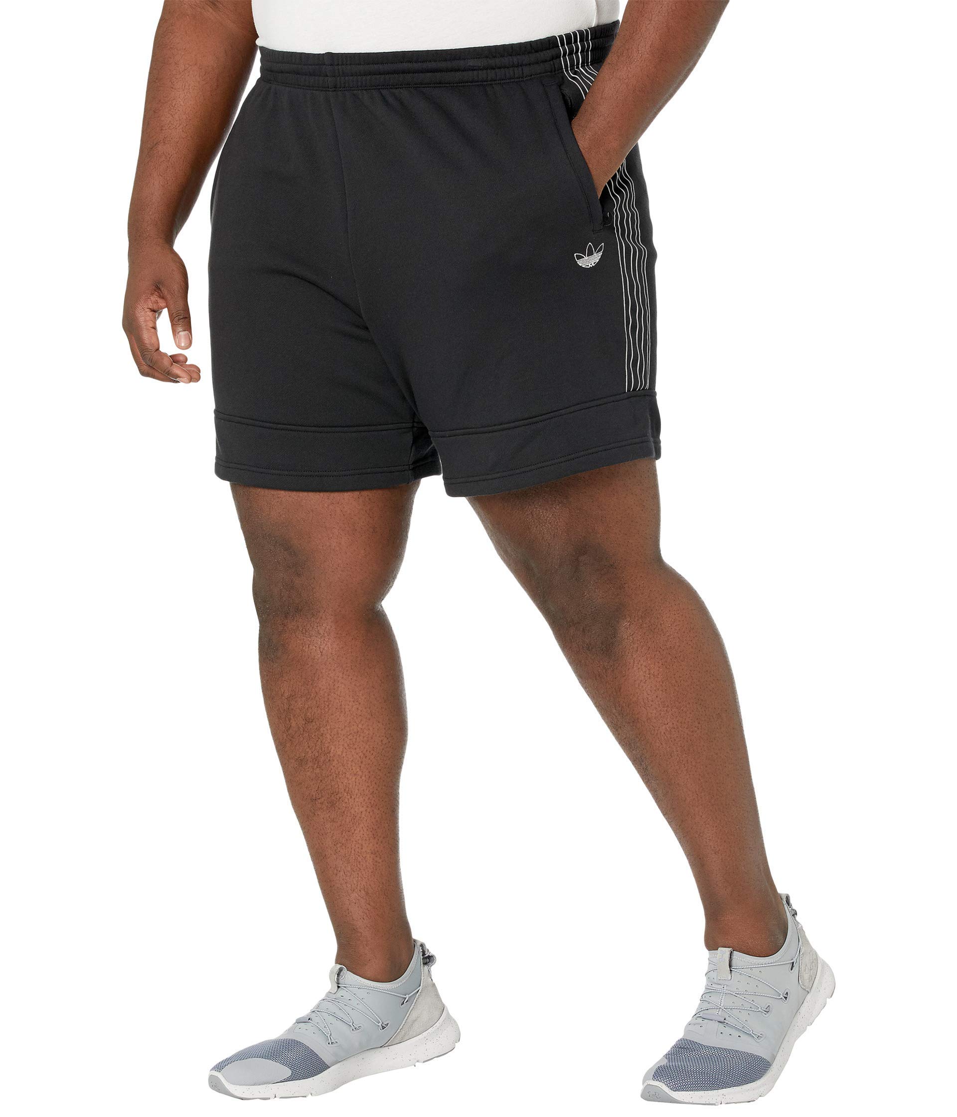 adidas Men's Sport Sweat Shorts - Black/Chalk White - Large Size - Comfortable Athletic Running Shorts for Gym, Workout & Casual Wear