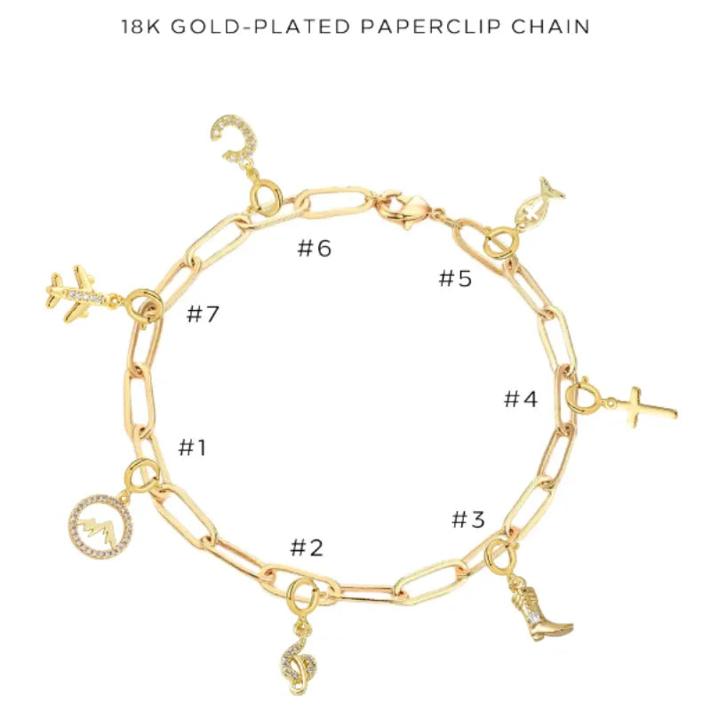 Elegant Charm Bracelet with Assorted Charms - Perfect for Gifts, Parties & Everyday Wear | $78.00