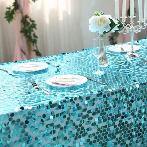 Premium Sequin Rectangle Tablecloth 90