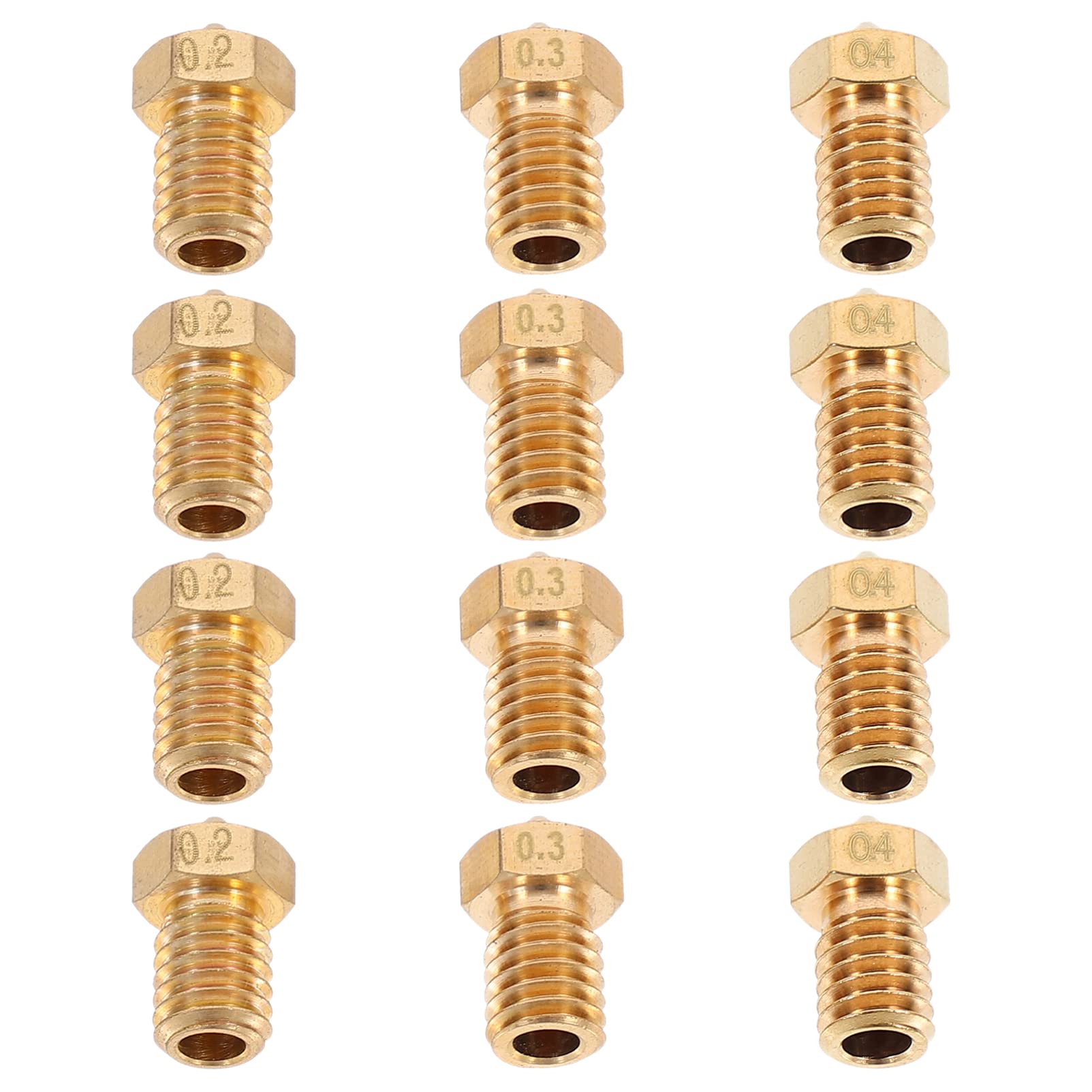 iplusmile 12pcs 3D Printer Nozzles - Brass Extruder Nozzle Replacement Kit for Creality Ender 3, CR-10, Anycubic - High Precision 0.4mm Nozzles for Smooth 3D Printing - Perfect for PLA, ABS, PETG Filaments